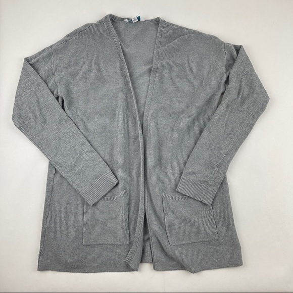 Time And Tru Cardigan Wrap Sweater Womens Small 4-6 Gray Long Sleeve - Picture 1 of 7